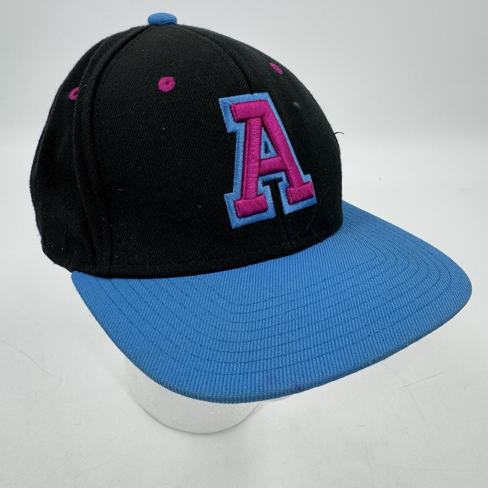 Adidas The Collection Snapback Hat Pink A Blue Black Cap Adjustable 90s Y2K